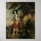 King Charles I of England Hunting, c.1635 Poster (Voorkant)