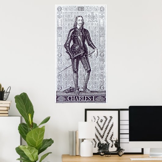 King Charles I Poster (Thuiskantoor)