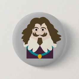 King Charles I Ronde Button 5,7 Cm
