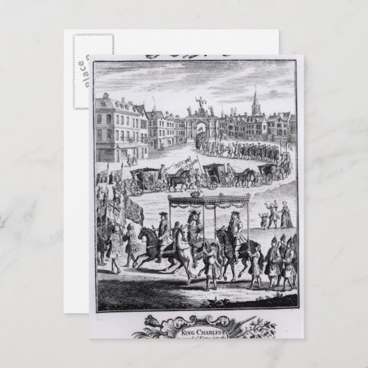 King Charles II Briefkaart (Voorkant / Achterkant)