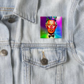 King Charles III 15 cm Square Badge Vierkante Button 5,1 Cm (In situ)