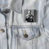 King Charles III 15 cm Square Badge Vierkante Button 5,1 Cm (In situ)