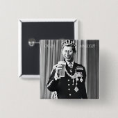 King Charles III 15 cm Square Badge Vierkante Button 5,1 Cm (Voorkant /achterkant)