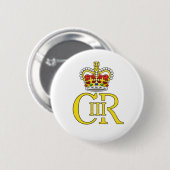 King Charles III badge Ronde Button 5,7 Cm (Voorkant /achterkant)