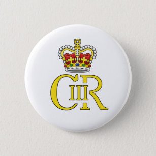 King Charles III badge Ronde Button 5,7 Cm