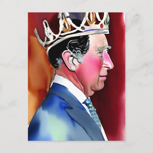 King Charles III Briefkaart (Voorkant)