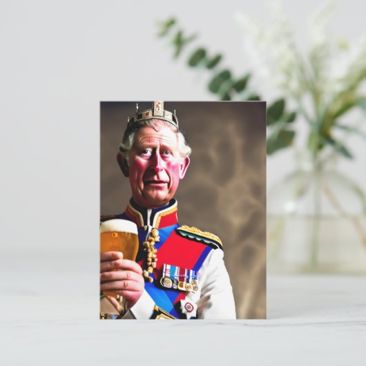 King Charles III Briefkaart (Staand voorkant)