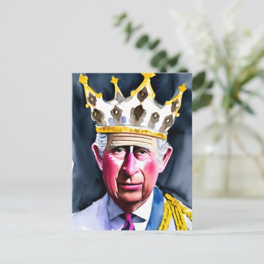 King Charles III Briefkaart (Staand voorkant)