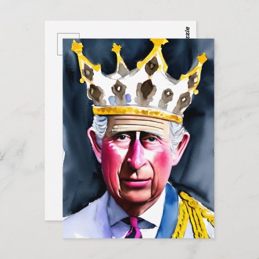 King Charles III Briefkaart (Voorkant / Achterkant)