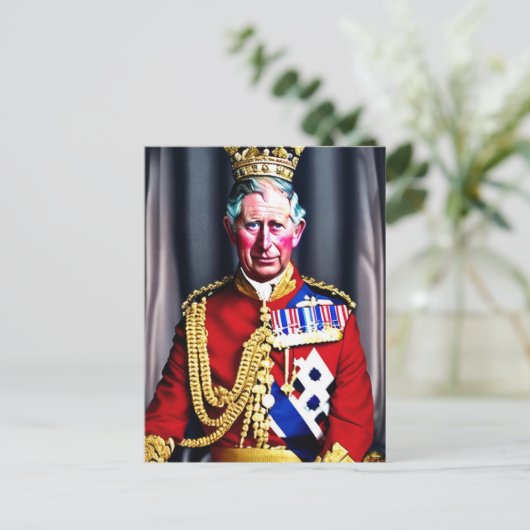 King Charles III Briefkaart (Staand voorkant)