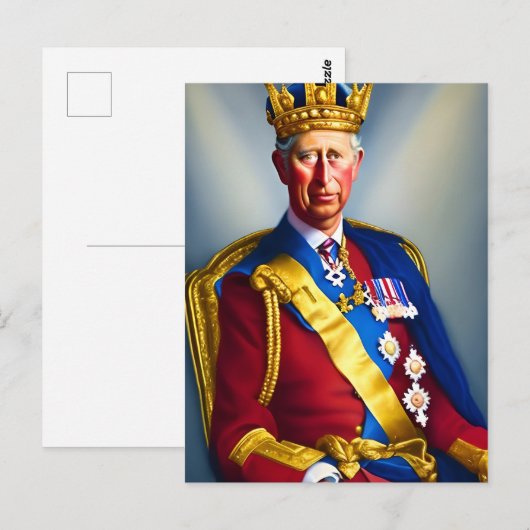 King Charles III Briefkaart (Voorkant / Achterkant)