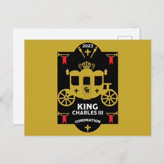 King Charles III British Coronation 2023 Briefkaart (Voorkant / Achterkant)