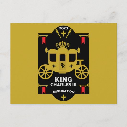 King Charles III British Coronation 2023 Briefkaart (Voorkant)