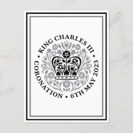 King Charles III British Coronation Emblem Briefkaart
