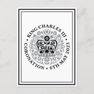 King Charles III British Coronation Emblem Briefkaart