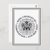 King Charles III British Coronation Emblem Briefkaart (Voorkant / Achterkant)