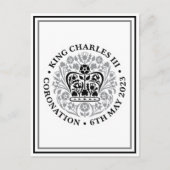King Charles III British Coronation Emblem Briefkaart (Voorkant)