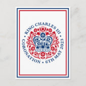 King Charles III British Coronation Emblem Briefkaart (Voorkant)