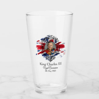 King Charles III Coronation Afbeelding Glass/Tumbl Glas