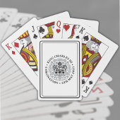 King Charles III Coronation Black Logo Patriotic Pokerkaarten