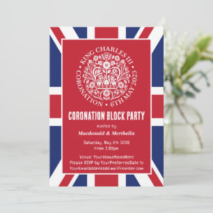 KING CHARLES III CORONATION Block Invitation Kaart