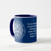 KING CHARLES III CORONATION Blue Christelijk Mok (Voorkant links)