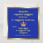 King Charles III Coronation Celebration Invitation Kaart (Achterkant)