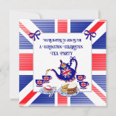 King Charles III Coronation Celebration Tea Party Kaart (Voorkant)