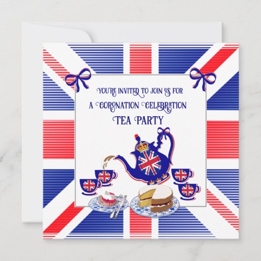 King Charles III Coronation Celebration Tea Party Kaart (Voorkant)