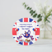 King Charles III Coronation Celebration Tea Party Kaart (Staand voorkant)