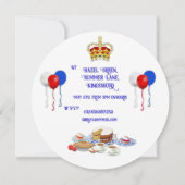 King Charles III Coronation Celebration Tea Party Kaart (Achterkant)