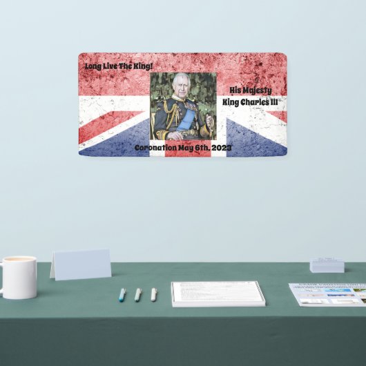 King Charles III Coronation editable Spandoek (Beurs)