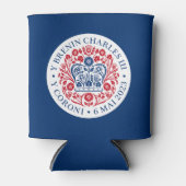 King Charles III Coronation Emblem, Royal Souvenir Blikjeskoeler (Voorkant)