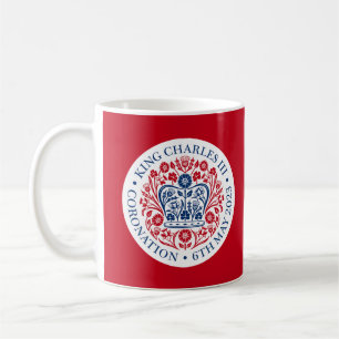 King Charles III Coronation Emblem, Royal Souvenir Koffiemok