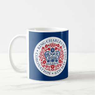 King Charles III Coronation Emblem, Royal Souvenir Koffiemok