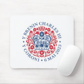 King Charles III Coronation Emblem, Royal Souvenir Muismat (Met muis)