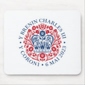 King Charles III Coronation Emblem, Royal Souvenir Muismat (Voorkant)