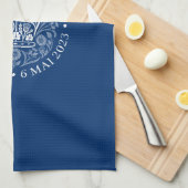 King Charles III Coronation Emblem, Royal Souvenir Theedoek (Quarter Fold)