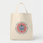 King Charles III Coronation Emblem, Royal Souvenir Tote Bag (Voorkant)