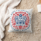 King Charles III Coronation Emblem Square Cushion Kussen (Deken)