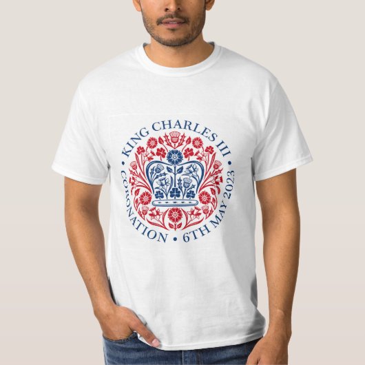 King Charles III Coronation Emblem T-Shirt (Voorkant)