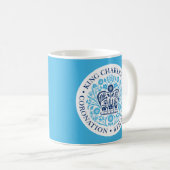 King Charles III Coronation Emblem Tea/Coffee Mok (Voorkant rechts)