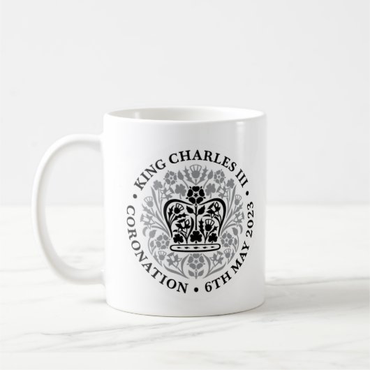 King Charles III Coronation Emblem Tea/Coffee Mok (Links)