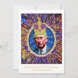 King Charles III Coronation Fun Custom Text Party Kaart