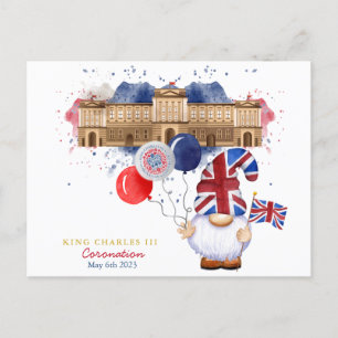 King Charles III Coronation Fun Patriotic Custom Briefkaart