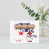 King Charles III Coronation Fun Patriotic Custom Briefkaart (Staand voorkant)