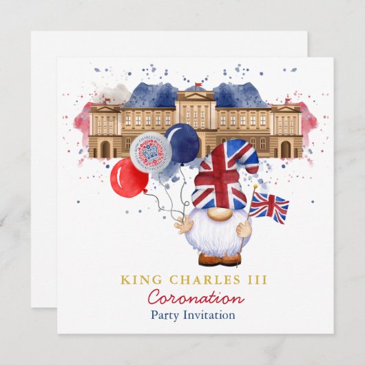 King Charles III Coronation Fun Personalized Kaart (Voorkant / Achterkant)