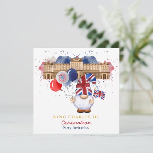 King Charles III Coronation Fun Personalized Kaart (Staand voorkant)