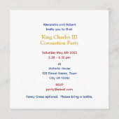King Charles III Coronation Fun Personalized Kaart (Achterkant)