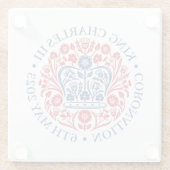 King Charles III Coronation Glazen Onderzetter (Achterkant)
